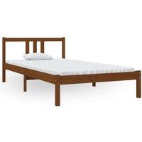 Berkfield Home Bed Frame Honey Brown Solid Wood 100x200 cm