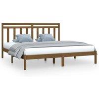 Berkfield Home Bed Frame Honey Brown Solid Wood 200x200 cm