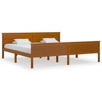Berkfield Home Bed Frame Honey Brown Solid Wood Pine 200x200 cm
