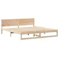 Berkfield Home Bed Frame Natural Wood Solid Pine Wood 180 x 200 cm Durable in Beige