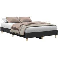 Berkfield Home Bed Frame No Mattress Black 140x190 cm Engineered Wood