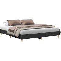 Berkfield Home Bed Frame No Mattress Black 200x200 cm Engineered Wood