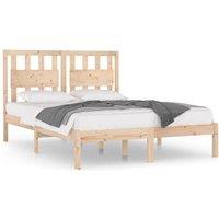 Berkfield Home Bed Frame Solid Wood Pine 160x200 cm in Brown