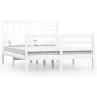 Berkfield Home Bed Frame White Solid Wood 160x200 cm