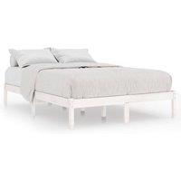 Berkfield Home Bed Frame White Solid Wood Pine 200x200 cm