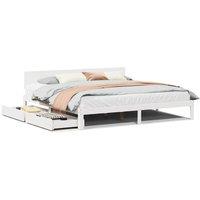Berkfield Home Bed Frame with Drawers without Mattress White 180x200 cm Super King