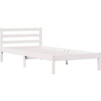 Berkfield Home Bed Frame with Headboard White 90x220 cm Solid Wood Pine