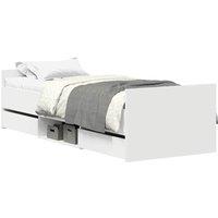 Berkfield Home Bed Frame with Headboard & Footboard White 100x200 cm
