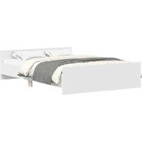 Berkfield Home Bed Frame with Headboard & Footboard White 140x190 cm