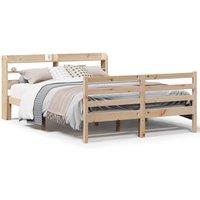 Berkfield Home Bed Frame with Headboard without Mattress 160x200 cm in Brown