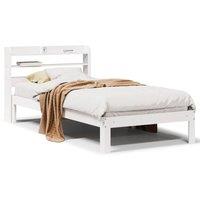 Berkfield Home Bed Frame with Headboard without Mattress White 100x200 cm