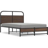 Berkfield Home Bed Frame without Mattress 140x190 cm Brown Oak Engineered Wood