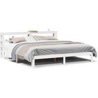 Berkfield Home Bed Frame with Headboard without Mattress White 180x200 cm Super King
