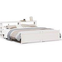 Berkfield Home Bed Frame with Headboard without Mattress White 180x200 cm Super King