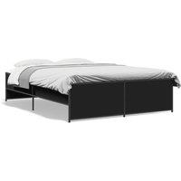 Berkfield Home Bed Frame without Mattress Black 120x200 cm | Size: Small Double