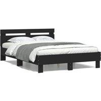 Berkfield Home Bed Frame without Mattress Black 120x200 cm | Size: Small Double