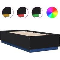 Berkfield Home Bed Frame with LED without Mattress Black 90x200 cm