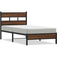 Berkfield Home Bed Frame without Mattress Brown Oak 80x200 cm Engineered Wood