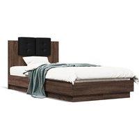 Berkfield Home Bed Frame without Mattress Brown Oak 90x190 cm Single