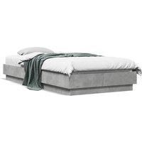Berkfield Home Bed Frame without Mattress Concrete Grey 100x200 cm
