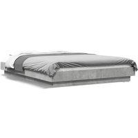 Berkfield Home Bed Frame without Mattress Concrete Grey 120x190 cm Small Double