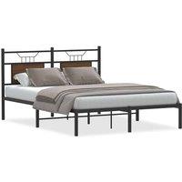 Berkfield Home Bed Frame without Mattress Brown Oak 140x200 cm Engineered Wood