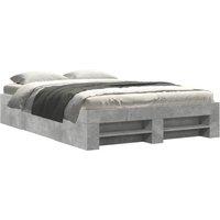 Berkfield Home Bed Frame without Mattress Concrete Grey 120x200cm Engineered Wood | Size: Small Double