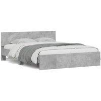 Berkfield Home Bed Frame without Mattress Concrete Grey 150x200 cm King Size