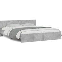 Berkfield Home Bed Frame without Mattress Concrete Grey 180x200 cm Super King