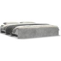 Berkfield Home Bed Frame without Mattress Concrete Grey 180x200cm Engineered Wood | Size: Super King