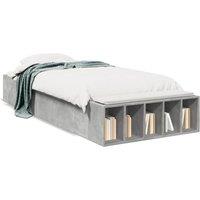 Berkfield Home Bed Frame without Mattress Concrete Grey 90x190 cm Single