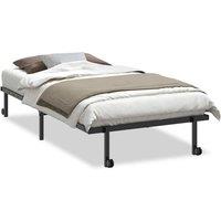 Berkfield Home Bed Frame without Mattress Foldable Black 100x190 cm Steel
