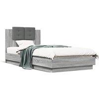 Berkfield Home Bed Frame without Mattress Grey Sonoma 100x200 cm