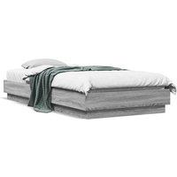 Berkfield Home Bed Frame without Mattress Grey Sonoma 100x200 cm Engineered Wood