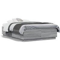 Berkfield Home Bed Frame without Mattress Grey Sonoma 120x190 cm Small Double