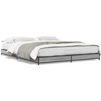 Berkfield Home Bed Frame without Mattress Grey Sonoma 120x200 cm | Size: Small Double