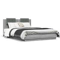 Berkfield Home Bed Frame without Mattress Grey Sonoma 120x200 cm | Size: Small Double