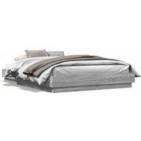 Berkfield Home Bed Frame without Mattress Grey Sonoma 140x200 cm
