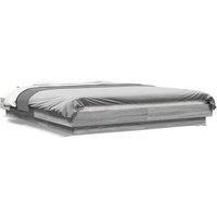 Berkfield Home Bed Frame without Mattress Grey Sonoma 150x200 cm King Size