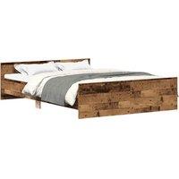 Berkfield Home Bed Frame without Mattress Old Wood 140x190cm Engineered Wood in Brown | Size: 140x190 cm