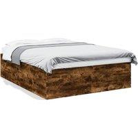Berkfield Home Bed Frame without Mattress Smoked Oak 150x200 cm King Size in Brown
