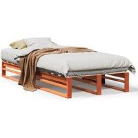 Berkfield Home Bed Frame without Mattress Wax Brown 100x200 cm Solid Wood Pine