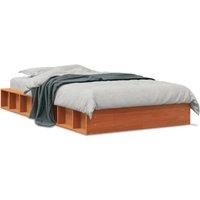 Berkfield Home Bed Frame without Mattress Wax Brown 100x200 cm Solid Wood Pine