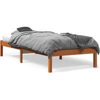 Berkfield Home Bed Frame without Mattress Wax Brown 100x200 cm Solid Wood Pine