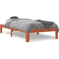 Berkfield Home Bed Frame without Mattress Wax Brown 100x200 cm Solid Wood Pine
