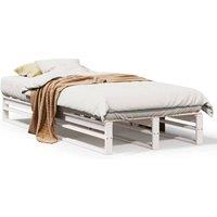 Berkfield Home Bed Frame without Mattress White 100x200 cm Solid Wood Pine