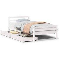Berkfield Home Bed Frame without Mattress White 100x200 cm Solid Wood Pine