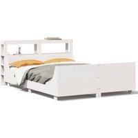 Berkfield Home Bed Frame without Mattress White 120x200 cm Solid Wood Pine | Size: Small Double
