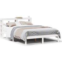 Berkfield Home Bed Frame without Mattress White 120x200 cm Solid Wood Pine | Size: Small Double