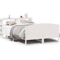 Berkfield Home Bed Frame without Mattress White 120x200 cm Solid Wood Pine | Size: Small Double